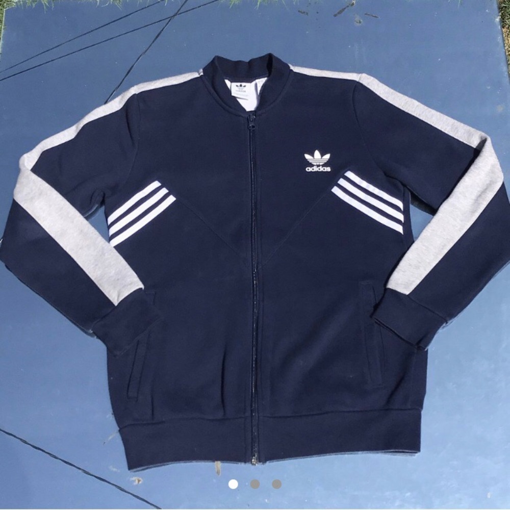 Navy Blue w/ Grey Adidas Sweater❕